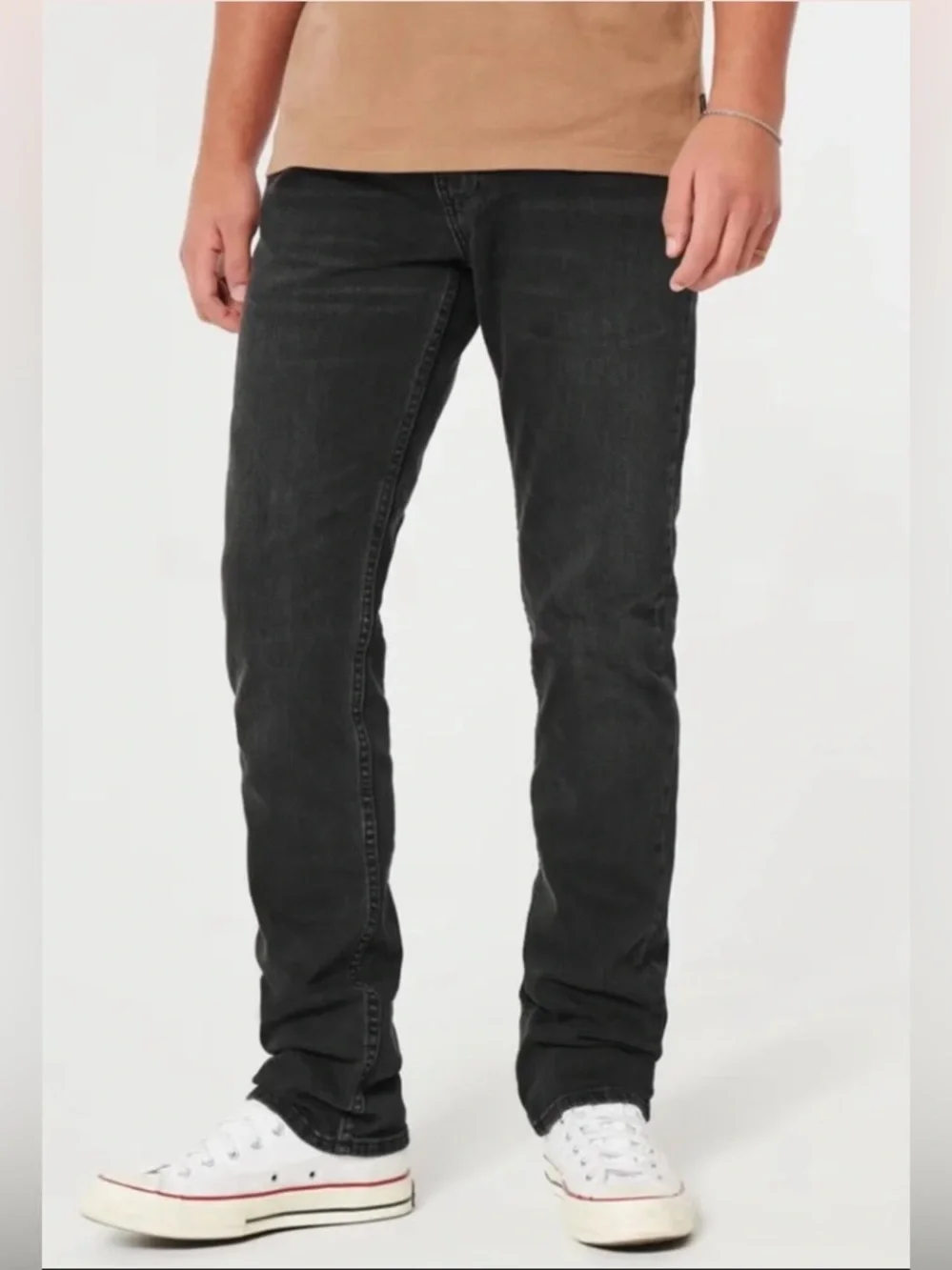 Hollister Men's Slim Straight Advanced Stretch Jeans Washed Black Size 30W 30L